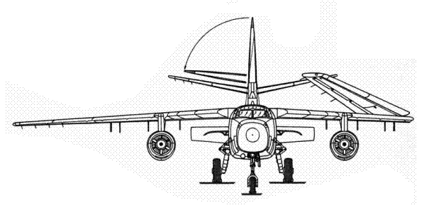 Douglas A-3 SkyWarrior, вид спереди