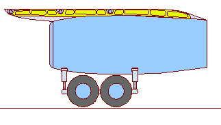 размещение по два колеса на одной балке в 4-ёх колёсной стойке